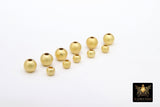 Matte Gold Plated Beads, 50 pc Smooth Seamless Beads #2974, Round High Quality 3 mm 4 mm 5 mm or 6 mm Jewelry Findings