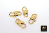 Gold Lobster Clasps, Stainless Steel Gold Lobster Claws # 2838, Large Jewelry Findings 10 x 22 mm for Steel Chain Bracelets
