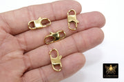 Gold Lobster Clasps, Stainless Steel Gold Lobster Claws # 2838, Large Jewelry Findings 10 x 22 mm for Steel Chain Bracelets