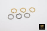 Stainless Steel Gold Jump Rings, 13 mm Open Twisted Silver Rings #384, Large Textured 12 Gauge