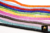 Heishi Flat Rondelle Beads, Colorful Acrylic Disc CB # 150, 6 mm Bracelet Bangle Beads
