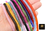 Heishi Flat Rondelle Beads, Colorful Acrylic Disc CB # 150, 6 mm Bracelet Bangle Beads