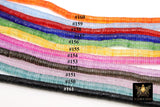 Heishi Flat Rondelle Beads, Colorful Acrylic Disc CB # 150, 6 mm Bracelet Bangle Beads