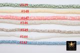 2 Strands 6 mm Clay Flat Beads, 4 mm Heishi Multi Mix Color Beads in Polymer Disc CB #143, Rondelle Checker Beads