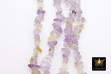 Natural Ametrine Beads, Shiny White Chips and Nugget Purple Lavender Beads BS #160, sizes 5-8 mm