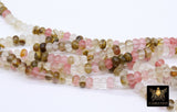 Watermelon Quartz Rondelle Beads, Smooth Round Pink Beige White Glass Beads BS #164, sizes in 8 x 5 mm 15.2 inch Strands