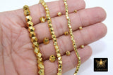 Brushed Gold Faceted Cube Beads, 20 Pc Hexagon Nugget Metal Beads #2978, 3 mm 4 mm 5 mm or 6 mm Spacers