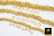 Gold Twist Spacer Beads, 20-160 pcs Round Brushed Gold Soldered Jump Rings #2928, Flat Bumpy Ring