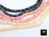 Shell Bead Heishi Bead Strands, Multi Color Black, Pink