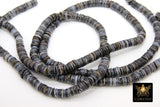 Shell Bead Heishi Bead Strands, Multi Color Black, Pink