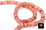 Shell Bead Heishi Bead Strands, Multi Color Black BS# 139, Fuchsia Pink and Gray Blue Flat Beads