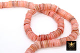 Shell Bead Heishi Bead Strands, Multi Color Black BS #139, Fuchsia Pink and Gray Blue Flat Beads