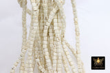 White Turquoise Cube Beads, Smooth Square White Beige Turquoise Beads BS #166, sizes in 4 x 4 mm 15.7 inch Strands