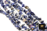 Sodalite White and Blue Beads, Shiny White Chips and Nugget Pink Beads BS #157, sizes 5-29 mm