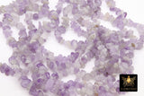 Natural Amethyst Beads, Shiny White Chips and Nugget Purple Lavender Beads BS #158, sizes 5-8 mm