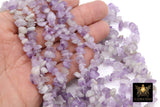 Natural Amethyst Beads, Shiny White Chips and Nugget Purple Lavender Beads BS #158, sizes 5-8 mm