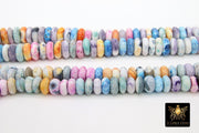 Pink Blue Heishi Blue Beads, White Yellow Flat Rondelle Jewelry Beads BS #180, Pastel beads in sizes 8 mm 10 mm 15 inch Strands