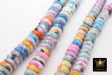 Pink Blue Heishi Blue Beads, White Yellow Flat Rondelle Jewelry Beads BS #180, Pastel beads in sizes 8 mm 10 mm 15 inch Strands