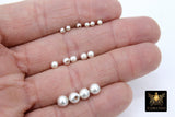 Matte Silver Plated Beads, 50 pc Smooth Seamless Beads, Round Metal #3042