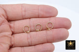 925 Sterling Silver Two Circle Link Rings, 6 and 10 mm 14 K Gold Filled Interlocking Rings # 2237, Soldered Double Infinity Rings