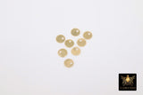 14 K Gold Filled 6 mm Round Disc Charms, 1-10 Pc Tiny Flat Gold Blanks # 419, Minimalist 14 20 Jewelry