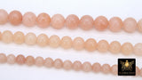 Natural Pink Opal Beads, Genuine Smooth Round Beads BS #203, sizes in 6 mm 8 mm 10 mm 15.3 Inch FULL Strands