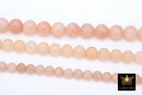 Natural Pink Opal Beads, Genuine Smooth Round Beads BS #203, sizes in 6 mm 8 mm 10 mm 15.3 Inch FULL Strands