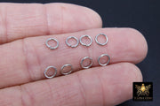 Stainless Steel Silver Jump Rings, Open Snap Close Rings #2385, 6 mm Strong