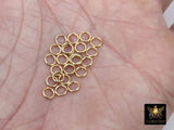 Stainless Steel Jump Rings, Gold Open Rings 20 Gauge # 2797, 5.0 mm or 4.0 mm Split Jump Ring Jewelry Findings