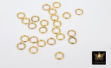 Stainless Steel Jump Rings, Genuine 18 k Gold Plated Open Rings 20 Gauge #2387, 5.0 mm Split Snap Close Jewelry Findings