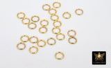 Stainless Steel Jump Rings, Gold Open Rings 20 Gauge # 2797, 5.0 mm/3.0 ID Split Snap Close Jewelry Findings