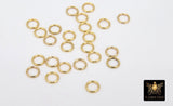 Stainless Steel Jump Rings, Gold Open Rings 20 Gauge # 2797, 5.0 mm/3.0 ID Split Snap Close Jewelry Findings
