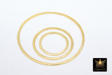 Brushed Gold Washer Charms, Gold Round O Connector Closed Ring Hoop Charms # 794, Sizes 15 - 60 mm