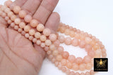 Natural Pink Opal Beads, Genuine Smooth Round Beads BS #203, sizes in 6 mm 8 mm 10 mm 15.3 Inch FULL Strands