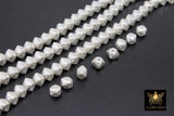 Brushed Silver Faceted Cube Beads, Nugget Metal Beads # 3054, Hexagon Lightweight 6 mm or 8 mm Spacers