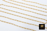 925 Sterling Silver Figaro Chains, 14 K Gold Filled 1.5 mm Unfinished 1/1 Figaro CH #847, By The Foot