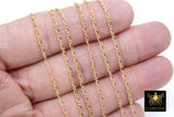 925 Sterling Silver Figaro Chains, 14 K Gold Filled 1.5 mm Unfinished 1/1 Figaro CH #847, By The Foot