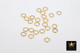 Stainless Steel Jump Rings, Genuine 18 k Gold Plated Open Rings 20 Gauge #2387, 5.0 mm Split Snap Close Jewelry Findings