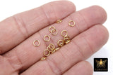 Stainless Steel Jump Rings, Gold Open Rings 20 Gauge #2797, 5.0 mm/3.0 ID Split Snap Close Jewelry Findings