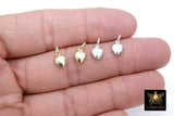 925 Silver Tiny Heart Charms, 9 mm Gold Over 925 Silver Puff Heart Charms # 2039, Love Gifts for Mom