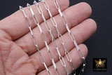 925 Sterling Silver Paper Clip Chain, Large Unfinished Silver Soldered Box Chains CH #857, Rectangle Drawn Cable Chain