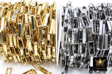 Gold Box Chain, Large Silver Box Chains CH #266, Unfinished Chunky Necklace Chains