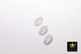 925 Sterling Silver Cross Charms, 13 mm Silver Oval Cross Disc # 733, Cross Jewelry