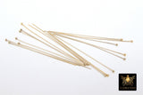 14 K Gold Filled Ball End Headpins, 14 20 Long Wire Round Ball Pins for Bead Inserts, AG 217