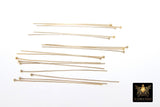 14 K Gold Filled Ball End Headpins, 14 20 Long Wire Round Ball Pins for Bead Inserts, AG 217