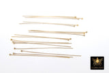 14 K Gold Filled Ball End Headpins, 14 20 Long Wire Round Ball Pins for Bead Inserts, AG 217