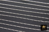 925 Sterling Silver Figaro Chains, Unfinished By The Foot CH# 842, 1.5 mm 14 K Gold Filled Long and Short CH# 742