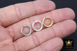 Stainless Steel Gold Jump Rings, 13 mm Open Twisted Silver Rings #384, Large Textured 12 Gauge