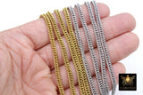 Stainless Steel Chain, 304 Gold, Silver Weave Curb 5.5 mm Chains CH #211