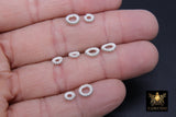 Silver Spiral Twist Spacer Beads, 20-155 pcs Round Brushed Silver Open Jump Rings #3058, Wire Wrapped Rondelle